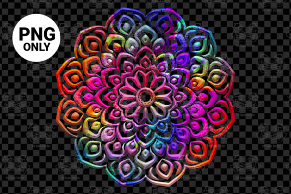 Download Colorful Floral Mandala Sublimation - Floral mandala Collection