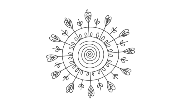 Download Hand Drawn Floral Mandala Design Element - Floral mandala Collection