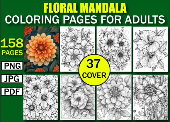 Download Floral Mandala Coloring Pages for Adults - Floral mandala Collection