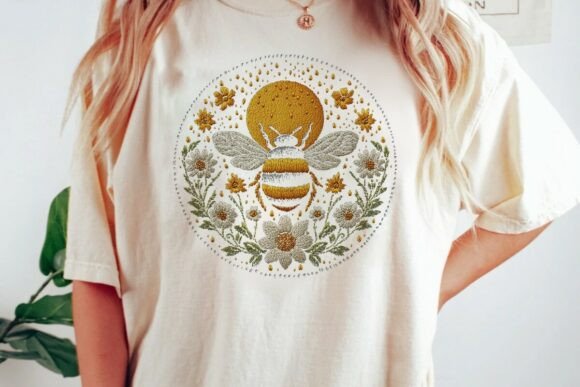 Download Bumblebee Embroidered Floral Mandala Png - Floral mandala Collection