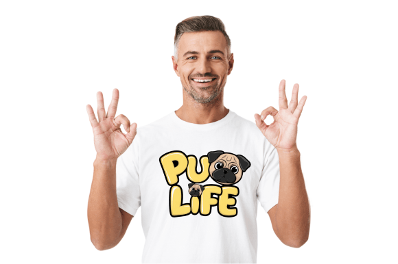 Download Cute Pug Life Tshirt Design - Premium Bundle