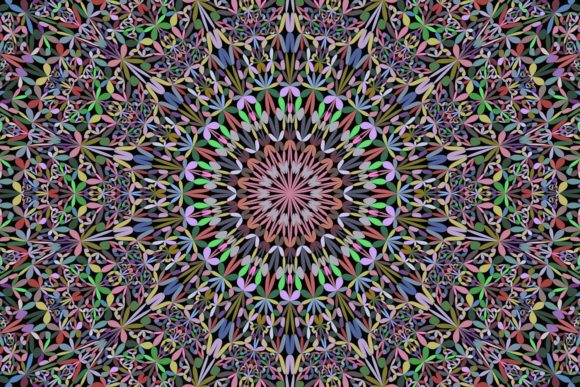 Download Multicolored Floral Mandala Background - Floral mandala Collection