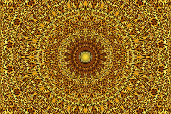 Download Golden Seamless Flower Mandala Pattern - Flower mandala Collection