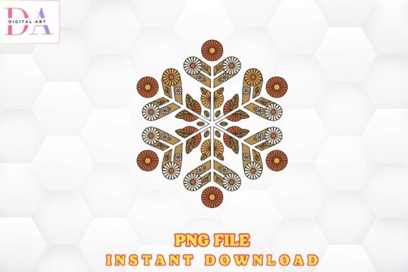 Download Retro Floral Mandala Png Design - Floral mandala Collection