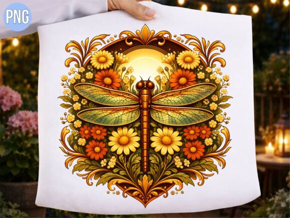 Download Vintage Dragonfly Floral Mandala PNG - Floral mandala Collection